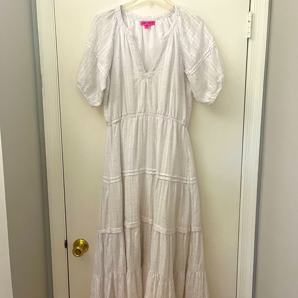 Betsy Johnson White Midi Dress